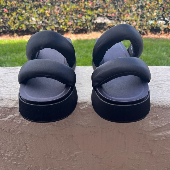 Unique Zara Chunky Black Clog Open Toe Sandal EUR 41 US 10 MSRP $75 - Picture 3 of 15